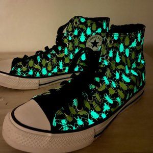 CONVERSE glow in the dark bugs